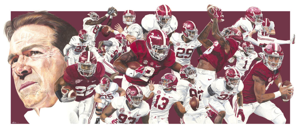 Alabama Crimson Tide print